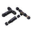 Złączka mufa hermetyczna 3x3Pin czarna trójnik 0.5-4mm2 średnica przewodu 8-12mm IP68 V-tacc VT-869